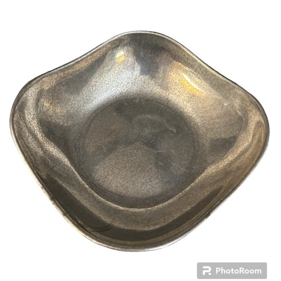 Vintage Pewter Wilton Armetale Square Serving Bowl Dish 9" Columbia, PA - USA - Picture 3 of 6